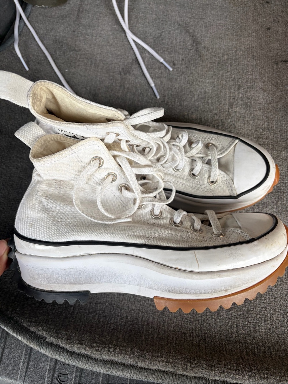 Converse White Run Star High-Top Platform Sneakers